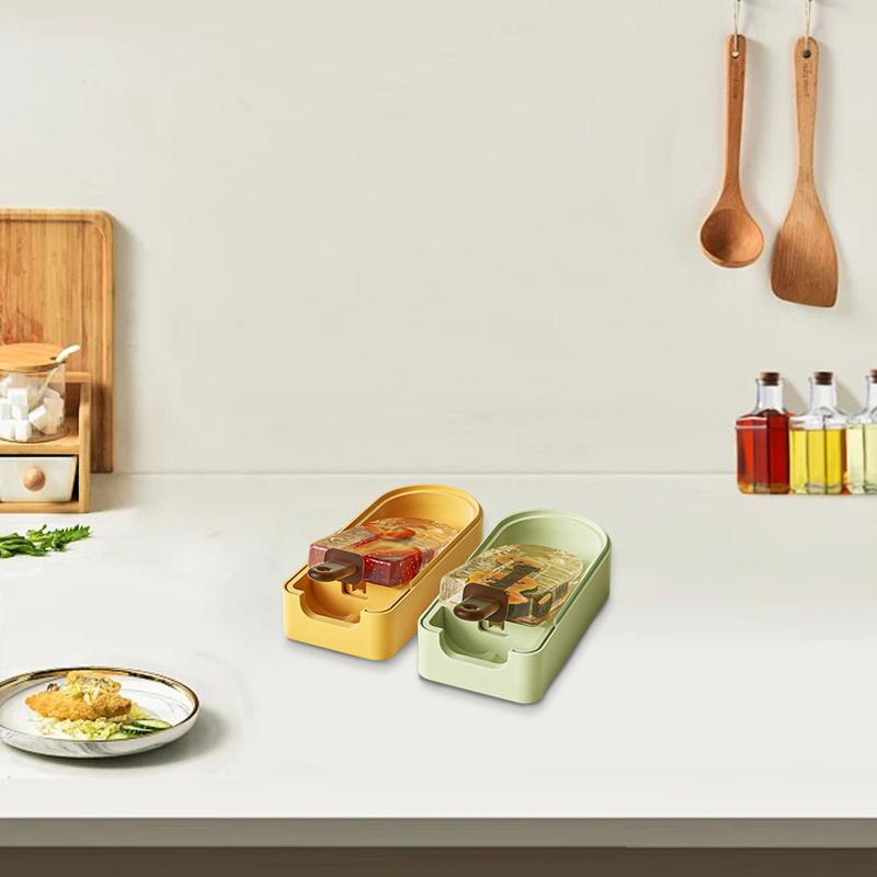 1 Set Ice Cream Mold Easy Release Popsicle Plastic Mold Creative Ice Cube Kitchen Gadgets DIY  Mold For  Popsicles 14x6.5x3.5cm