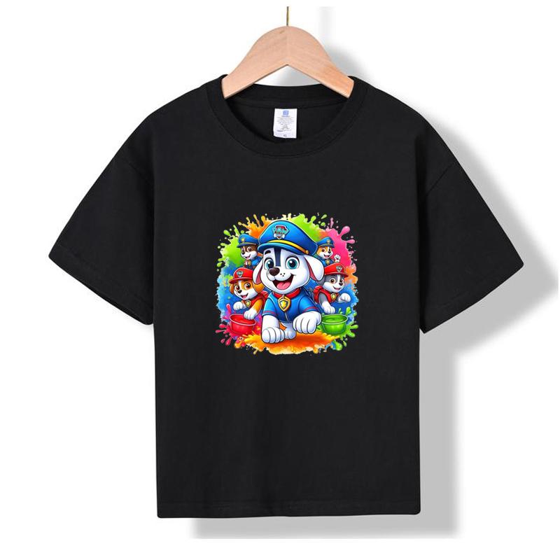 

MC-08 MINISO 2026 Summer New Printed Cotton Round Neck T-shirt for Children Aged 1-16, Boys and Girls 100