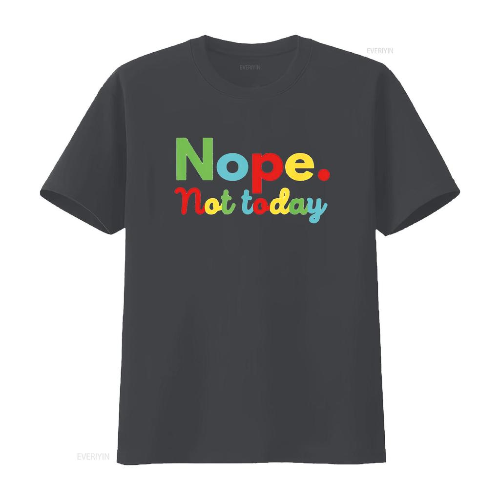 Nein, heute nicht T-Shirt Trendige Oberteile Für Damen Herren vintage Gewaschen Mode Streetwear Grafik Atmungsaktives Oberteil Für Den Täglichen Gebrauch