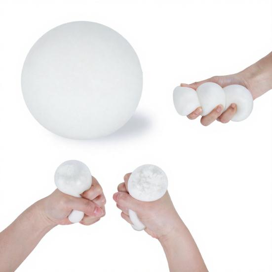 Knuspriger Schneeball Quetschspielzeug Weicher Dehnbarer Stressball Sensorisches Fidget Spielzeug Angstlinderung Zuhause Büro Handentspannung Drücken