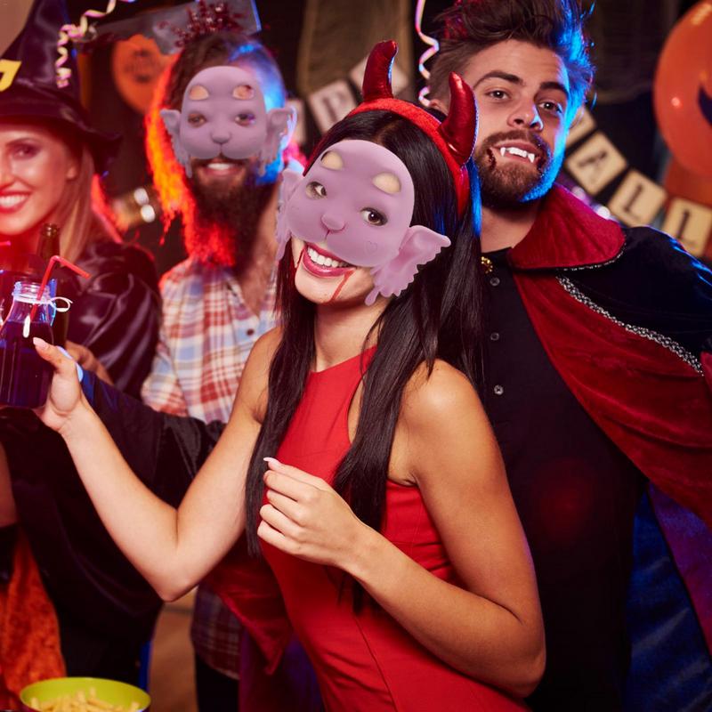 Halloween Face Mask 3D Printed Masque  Unisex Adults Funny Horror Mask Face Cover Creates Festive Atmosphere Gag Joke Toys