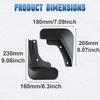 Car Mudguard Black PP Splash Guard Mud Flaps Front Left and Right for KIA EV3 EV3GT 2024-2025  Rear Left and Right