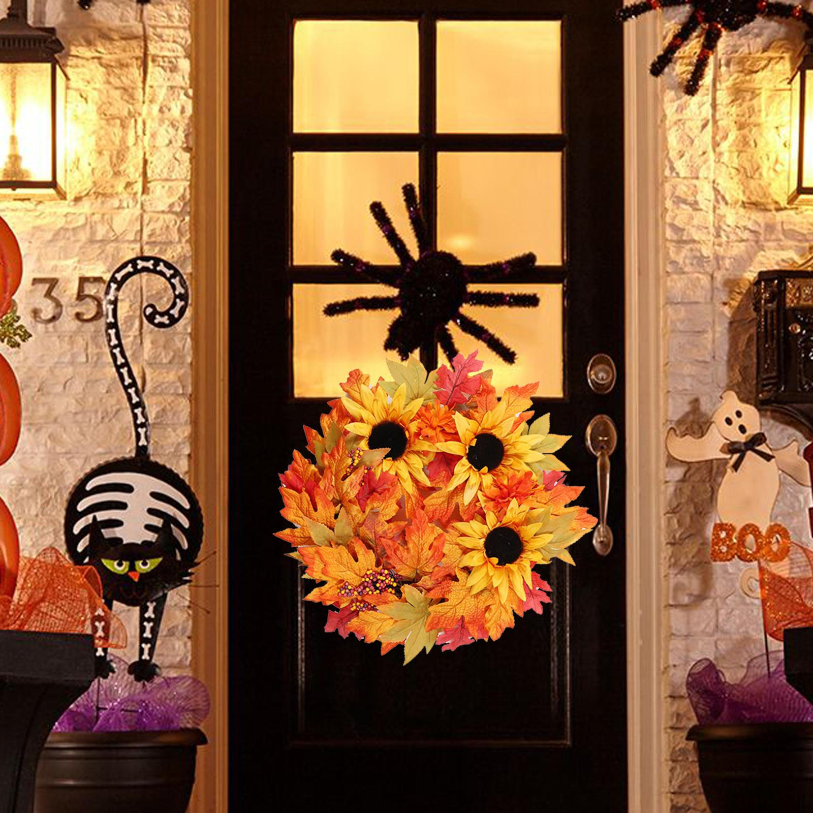 

Осенний венок Искусственный цветок Кукла Декор Гирлянда из кленовых листьев Урожай для