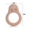 1Pcs Wooden Rodent Teethers Baby Cartoon Animals Rainbow Ice Cream Beech Teether Pendant For Baby Pacifier Chain Nurse Gifts Toy