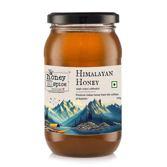 

Honey and Spice Pure Raw Honey (500g) | Single Origin honey From From the bees of Kashmir Valleys | 100% Raw and Pure
