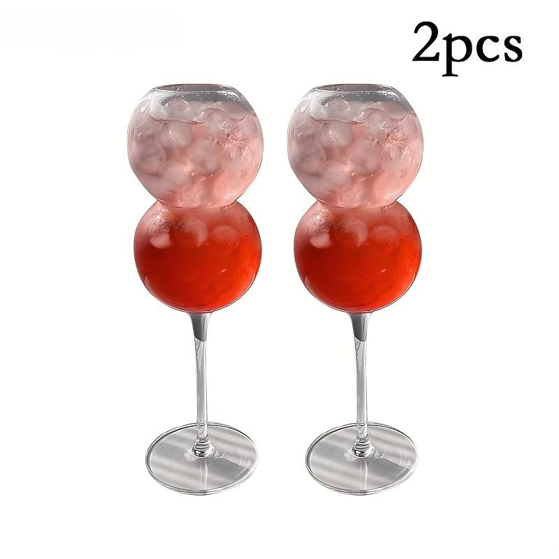 

2pcs INS Round Ball Cocktail Glass Champagne Cocktail Glass Martini Glass High-Foot Suitable for Bars Wedding Banquets Parties