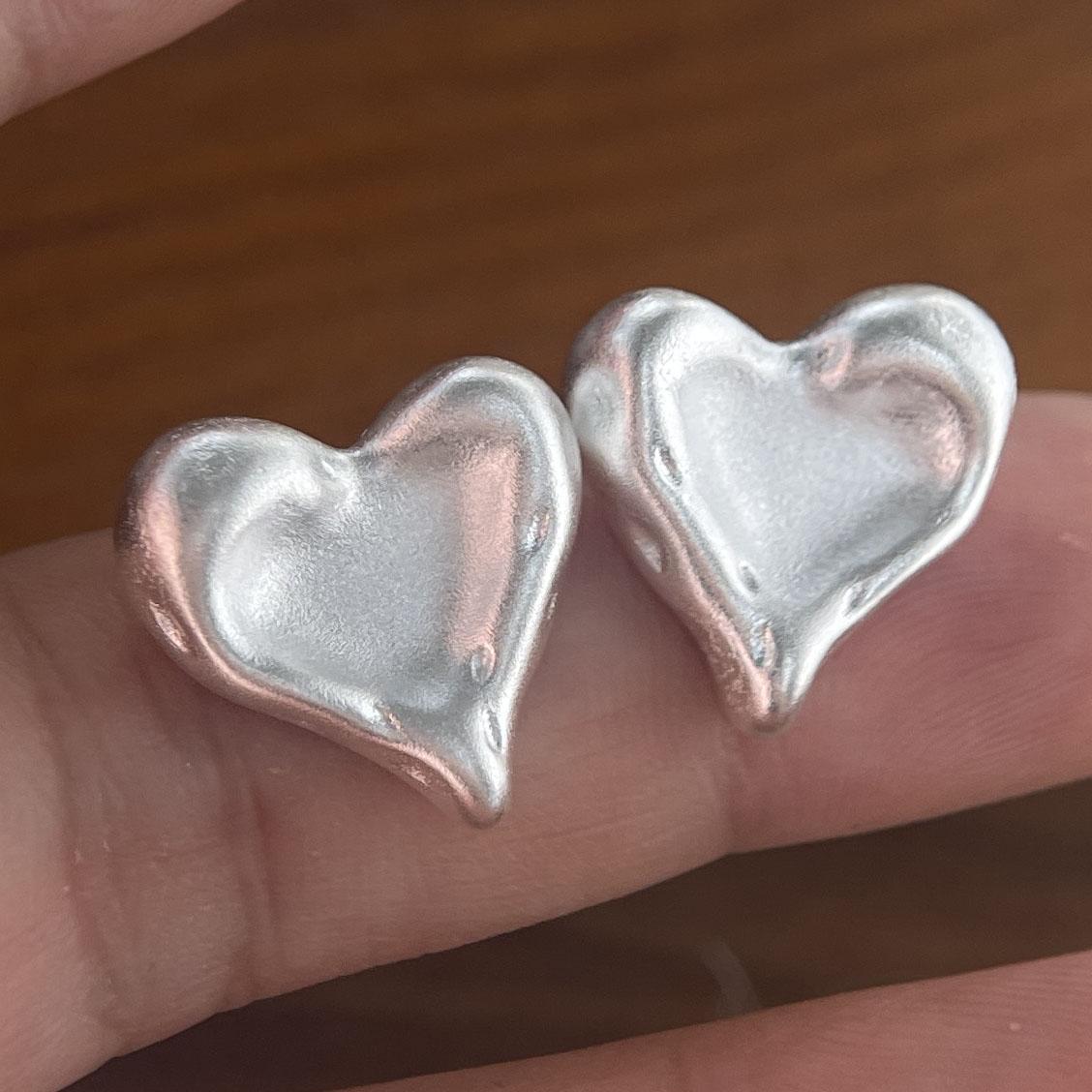 

925 Sterling Silver Vintage Earrings For Women Trendy Simple Stone Heart Earring Jewelry Prevent Allergy Party Accessories