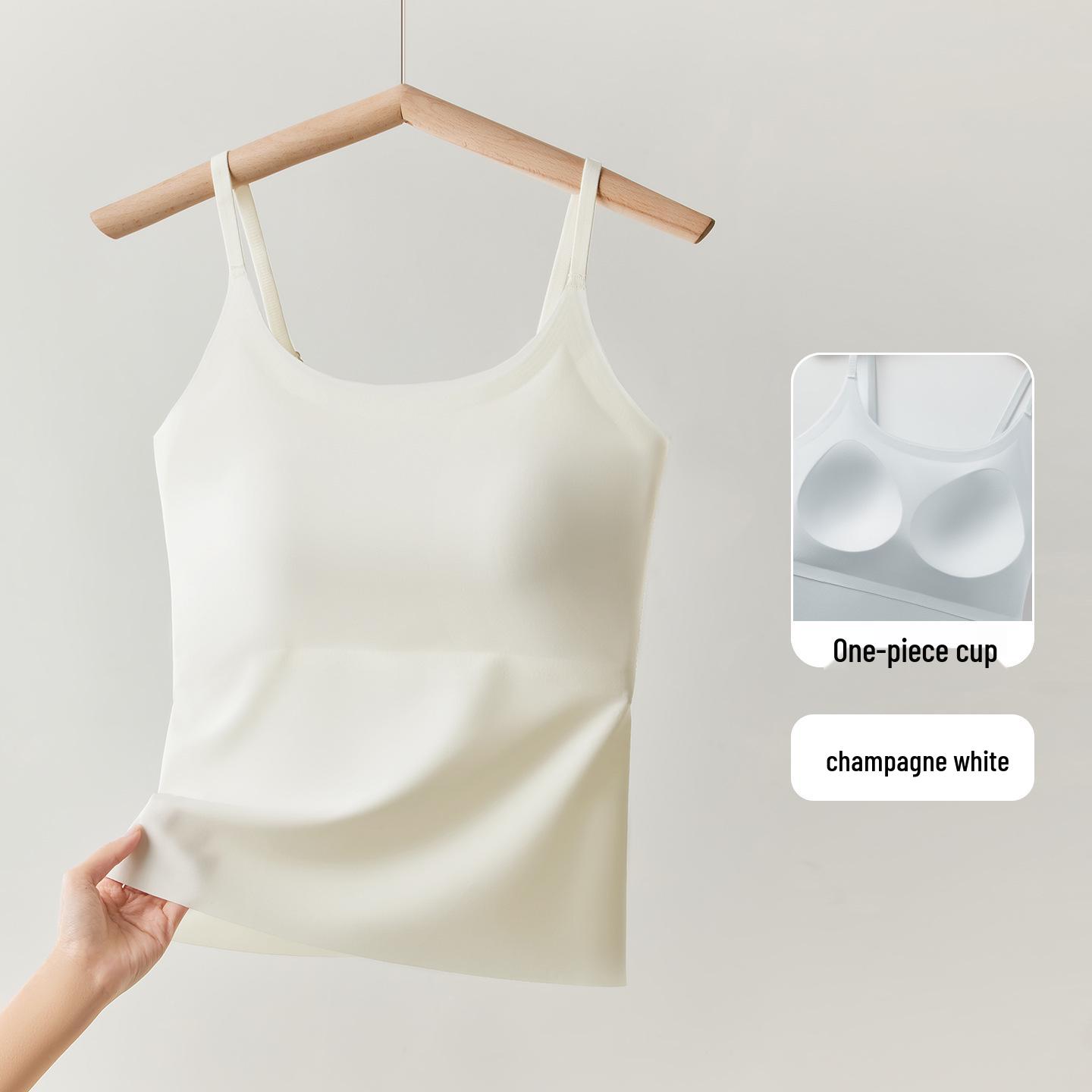 

Seamless Summer Camisole Lingerie with Chest Pad and Beautiful Back Design M (75-95 lbs)