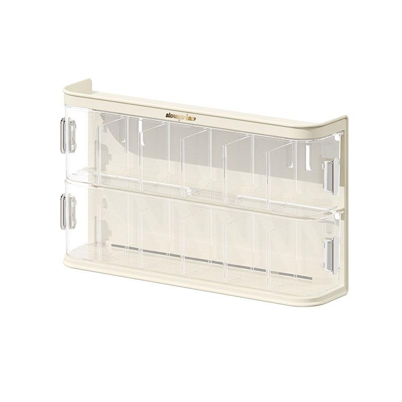 

Wall-Mounted Drawer Organizer Multi-Layer Drawer Organizer Cable Storage Box Removable Clear Underwear Data Cable Storage Box бежевый