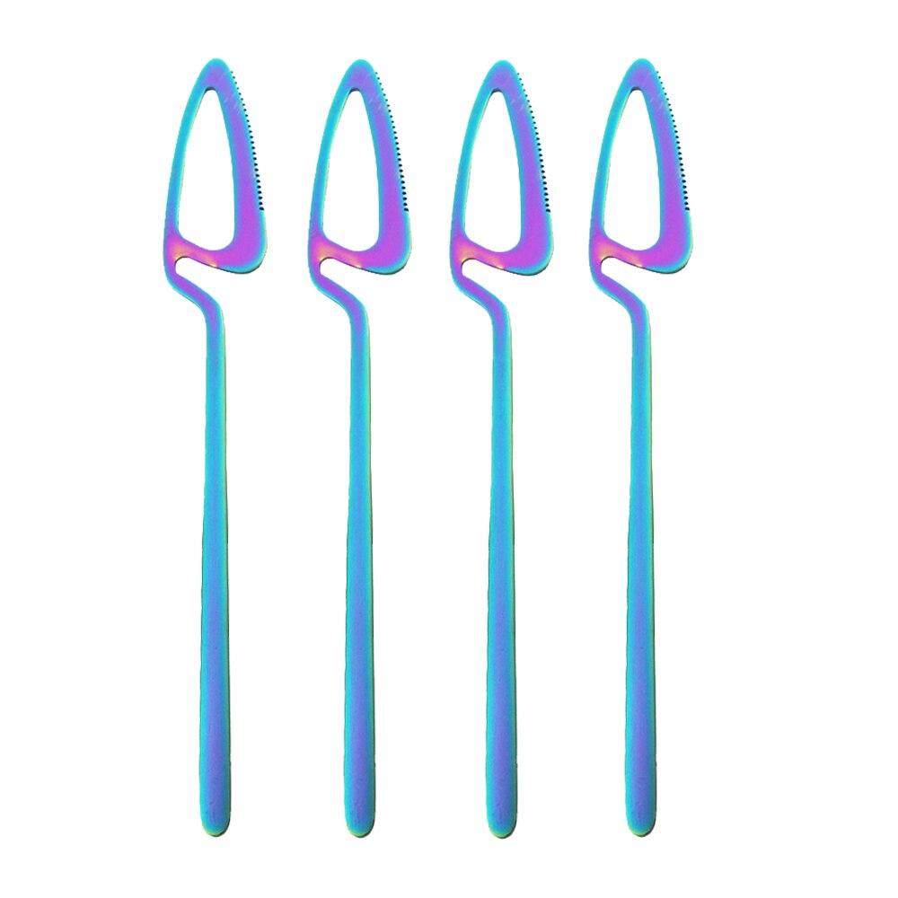 

4 шт., черный нож для стейка из нержавеющей стали, набор острых столовых ножей, ресторанные столовые приборы, обеденный нож, золотой нож для стейка, набор столовой посуды разноцветный