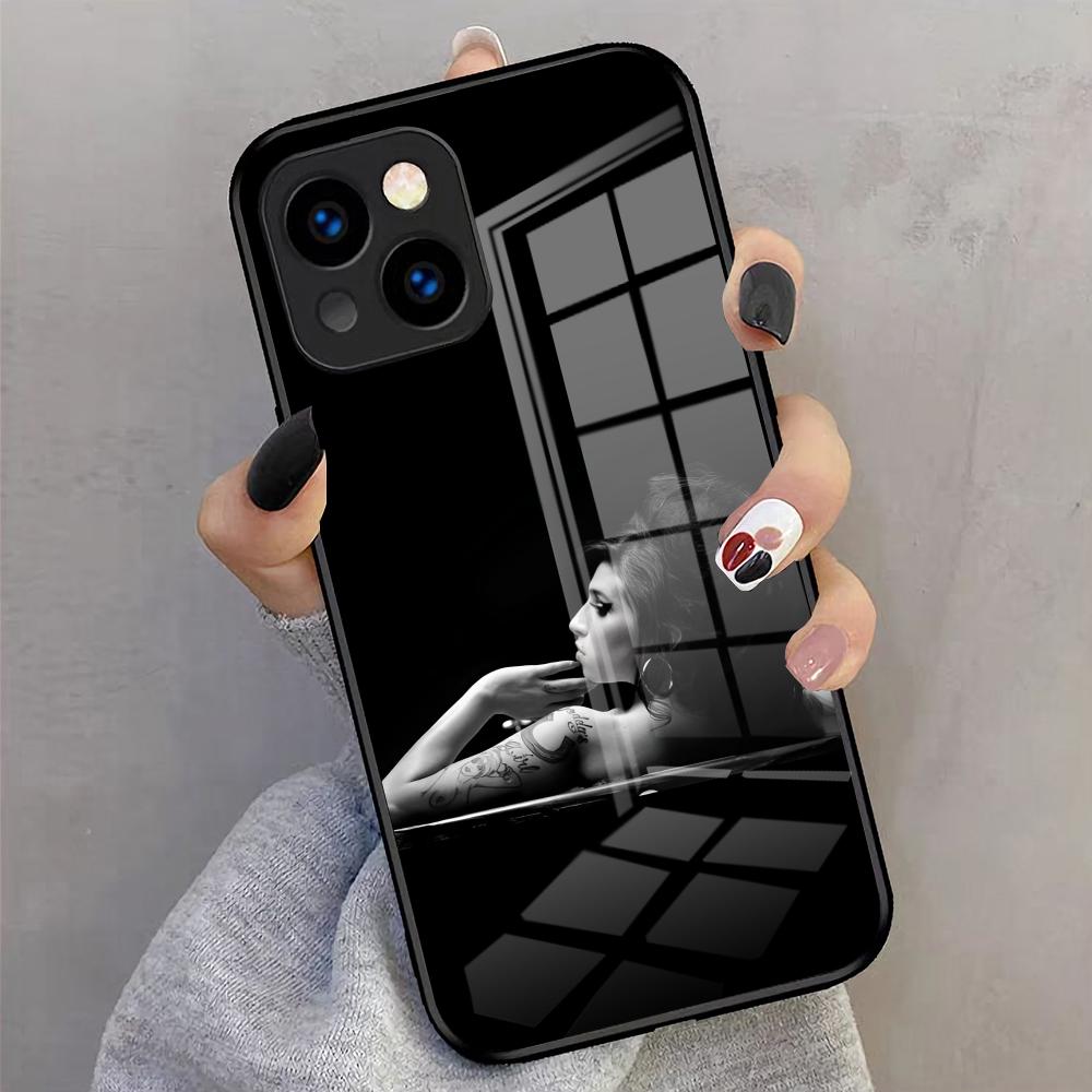Amy Winehouse Legardary Phone Case For IPhone 17 Pro Max 16 15 14 Pro Max 13 11 X Xs Xr 8 7Plus Glass Cover