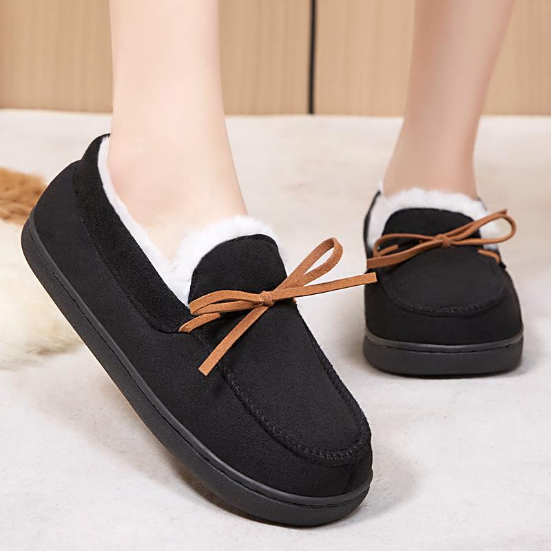 Women's shoes autumn and winter cotton shoes women's winter velvet shoes thickened cotton boots cold and warm snow boots fluffy shoes