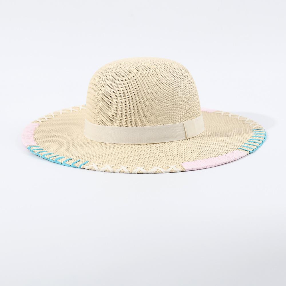 

Handmade Natural Straw Dome Hat, Vacation Beach Sun Cap for Women, Casual Summer Sun Protection