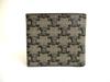 Authentic CELINE Trionf Canvas Black Leather Bifold Wallet Compact Wallet #b123  Seller refurbished
