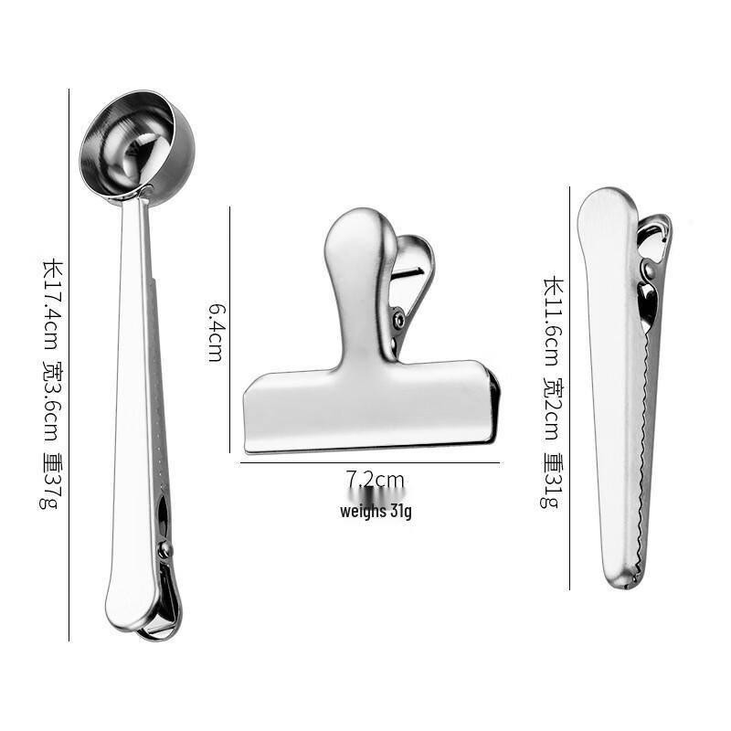 

ZISIZ Food Bag Sealing Clips with Measuring Spoon
