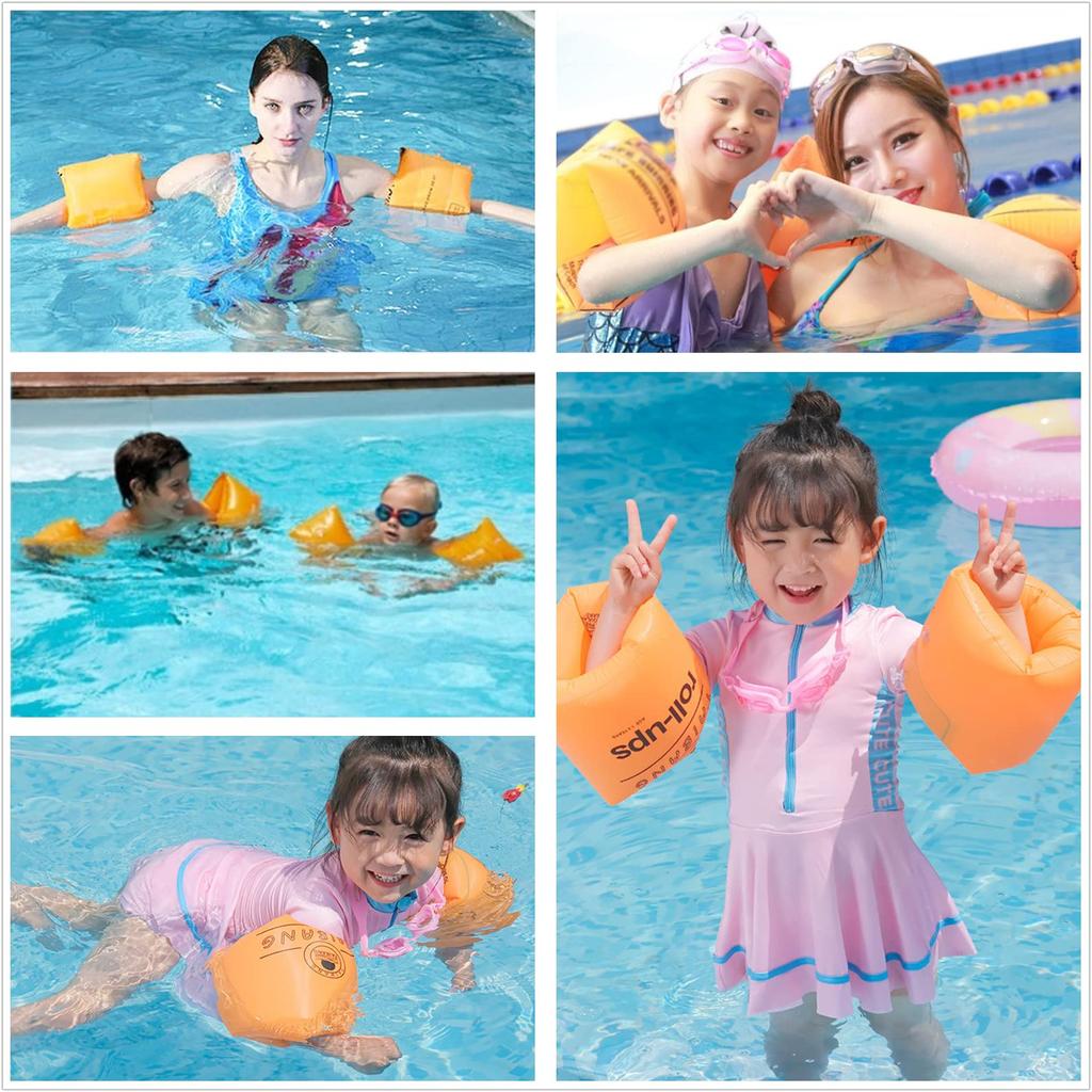 Arm Floaties for Kids and Adults - Pool Floats Arm Bands Inflatable Swim Rings PVC Arm Floater for Toddlers Kids 3-5-6-12 Years