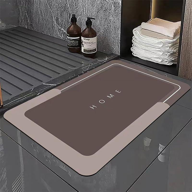 Simple Oval Square Diatom Mud Absorbent Foot Mat Bathroom Non-slip Mat Toilet Door Mat Quick Dry