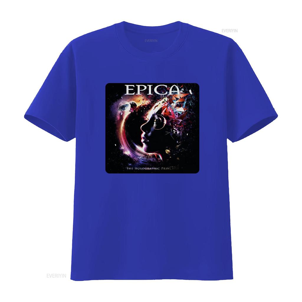EPICA THE HOLOGRAPHIC PRINCIPLE T SHIRT NEW vintage Washed Stretched Top For Everyday Wear Breathable graphic homme fashion