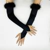 Long Satined Gloves Fingerless Operas Gloves Breathable and Comfortable Arm Sleeves for Formal Occasion 1920s Costume Props