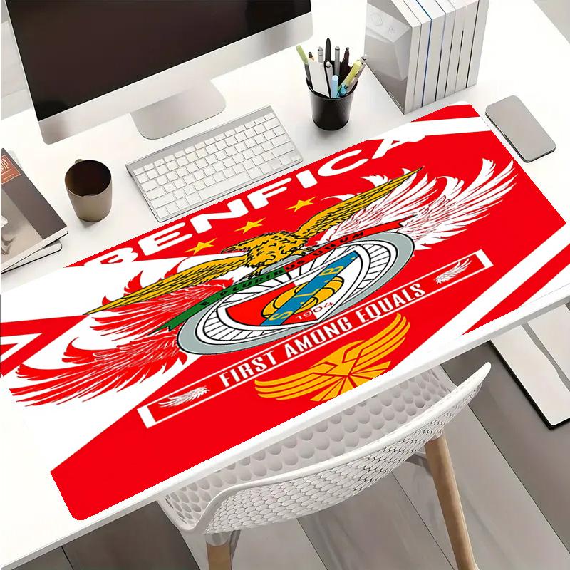 Sport Lisboa e Benfica Mouse Pad - Kaymaz Kauçuk Taban, İş, Oyun, Ofis ve Ev Kullanımı İçin Pürüzsüz Yüzey, Masaüstü Mouse Pad