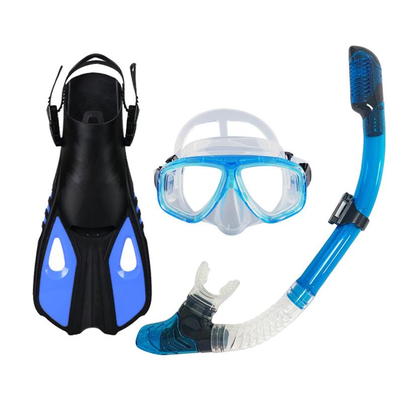 

Спортивное оборудование на открытом воздухе, подводное плавание, Самбо, большая оправа, очки для дайвинга, полностью сухая дыхательная трубка, ласты, набор для подводного плавания L/XL