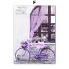 Wall Art Canvas Painting Purple Lavender Field Reed Girl House Bike Living Room Decoration Posters And Prints Home Wall Pictures