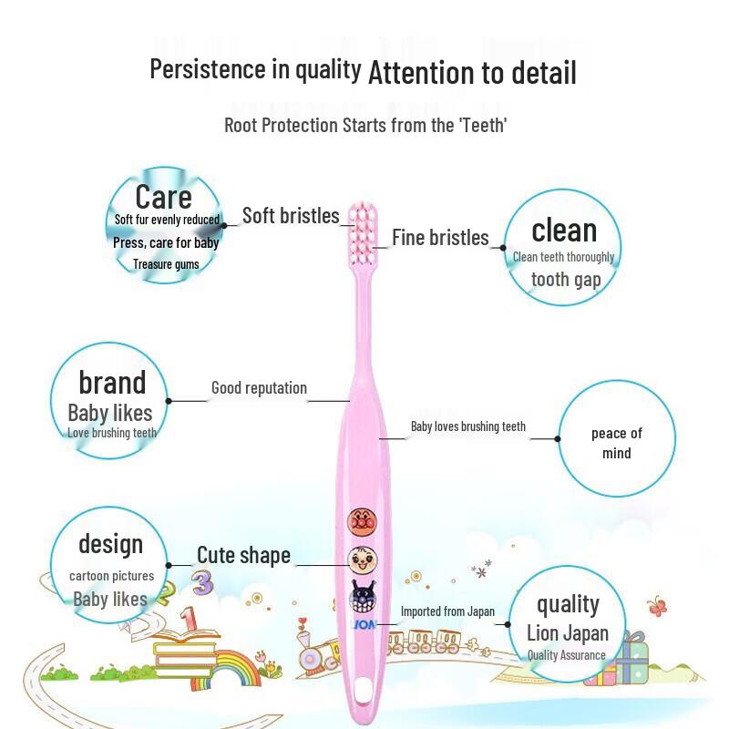 Lion King Anpanman Children's Toothbrush 1.5-5 Years (3-Pack)