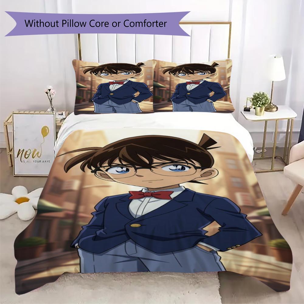 Detective Conan Anime Character Bedding 1 Duvet Cover 2 Pillowcase Without Core Without Core Soft And Comfortable Christmas Birthday Gift