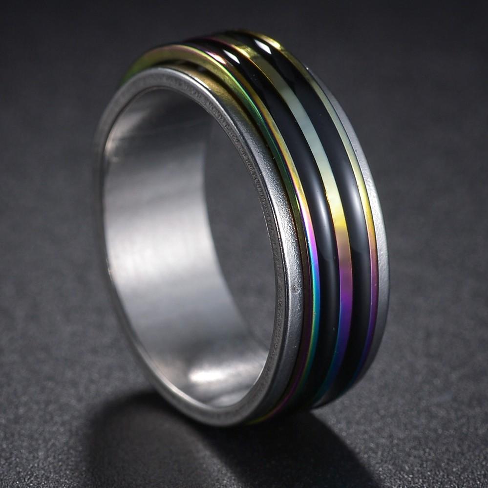 Fede in Tungsteno Nero Anelli Punk Trama d'Acciaio per Uomo Donna Scanalatura Fibra di Carbonio Anello alla Moda
