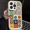 Phone Case for iPhone 17 Air 16E 15 16 Pro Max Italian Sicilian Style Floral Pattern Cover 14 Plus 13 12 Mini Soft Shell Silicon