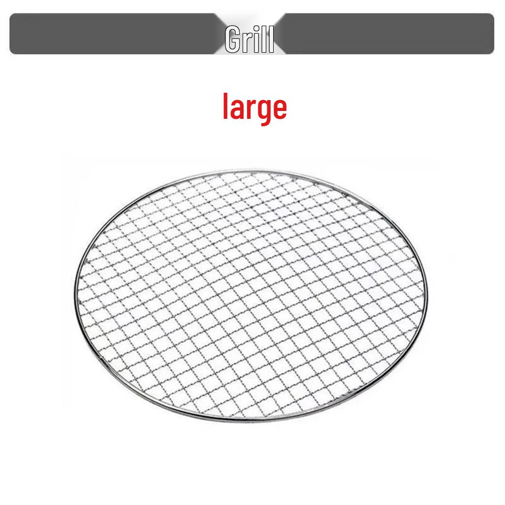 Round Stainless Steel Charcoal Grill for Home and Commercial Use - Japanese Yakiniku Style, Enclosed Design for Tea Boiling