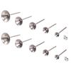 100pcs/lot Stainless Steel Stud Earring Settings Flat Round Blank Peg Stud Earring Fit for 3,4,5,6,8mm Rhinestone DIY Jewelry