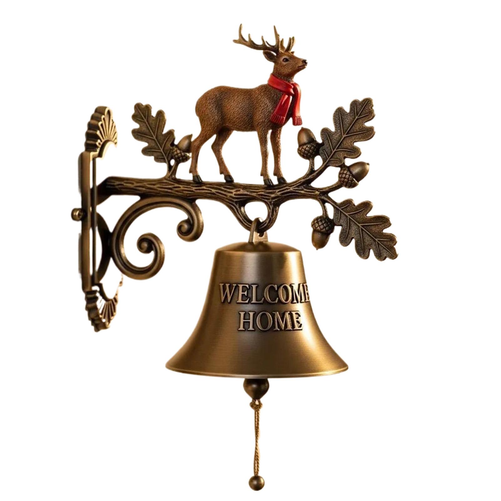 

2025 Halloween Witch Bell Retro Metal Welcome Doorbell Shopkeeper Bell Home Entrance Door Wall Mount Spooky Decorative Bell