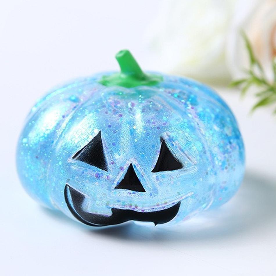 4Styles Halloween Pumpkin Maltose Stress Ball Squishy Toy Soft Stress Ball Slow Rebound Fidget Toy Stress Relief Funny Gifts