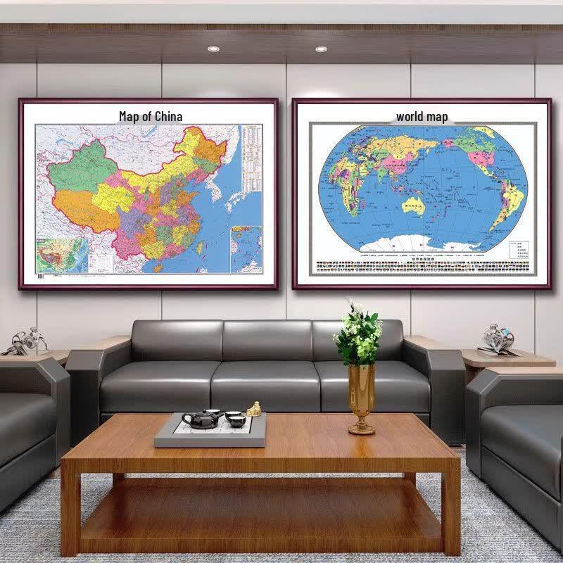DAMELLE 2025 New World Map Office Wall Art