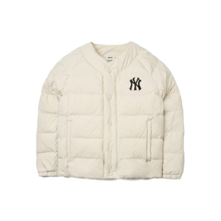MLB Down Jackets Unisex Ecru Collarless Moderate Other 3ADJL0116-50CRS XS