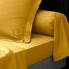 Drap housse 180x200 cm - percale 100% coton - bonnet 30 cm - jaune