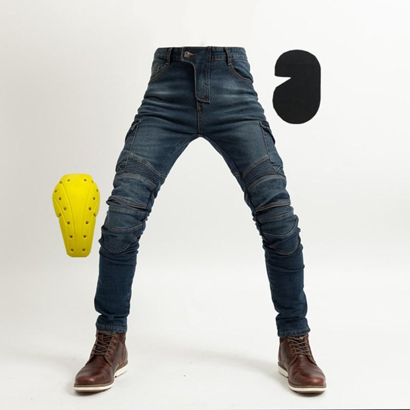 Men Women Motorcycle Riding Jeans Pants Straight Cut Protective Gear Off-Road Dirt Bike Touring Summer Winter Small