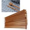 36PCS 18th Sweater Needle Carbonized Bamboo Crochet Single-pointed Knit with A Full Set of Beads