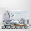 Ru Kiln Ice Crack Kung Fu Tea Set Household Living Room Ceramic Brewing Teapot Open Light Luxury Teacup High-end Gifts