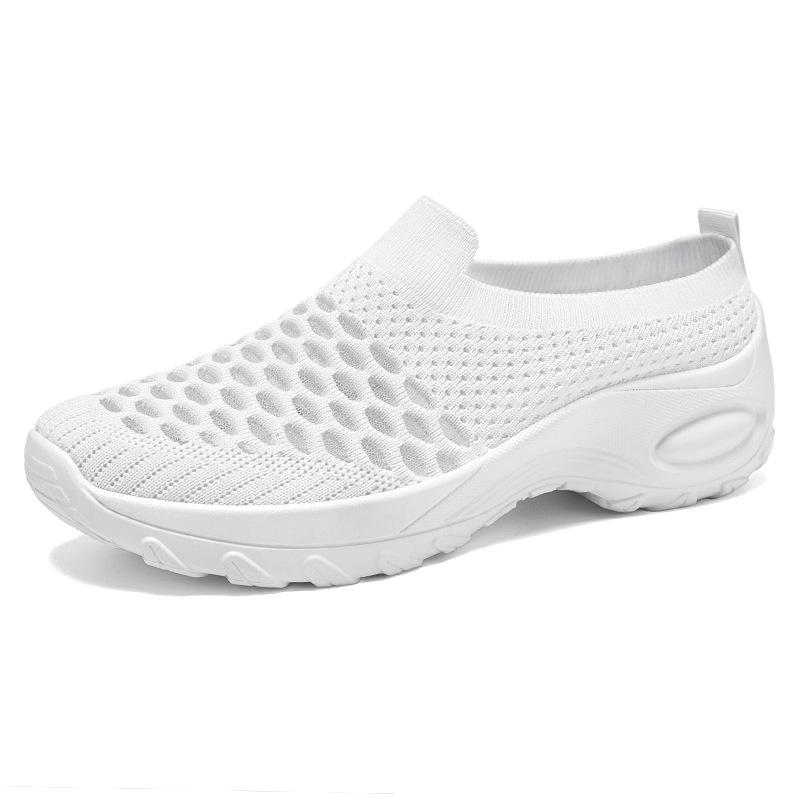 

Women s shoes new flying woven casual shoes summer platform single shoes soft sole breathable mother shoes mesh shoes 41