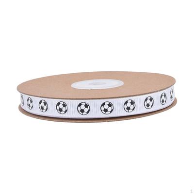 Soccer Ribbon 19.9 Yards Long 1cm Wide Sports Pattern for Crafting Gift Wrap