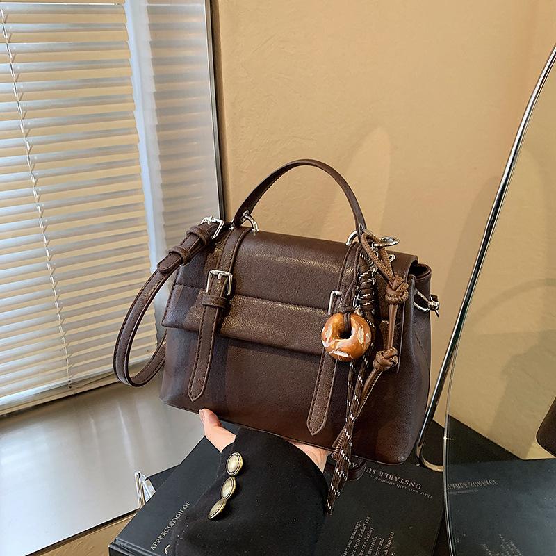 Retro small bag women's versatile new fashion shoulder messenger bag women's casual portable small square bag