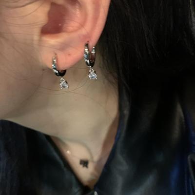 Exquisitos pendientes colgantes redondos de circón para mujer, exquisitos pendientes personalizados para fiesta, boda, joyería, regalo de cumpleaños