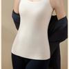Pearl Double Shoulder Straps Camis Women Solid Color U Neck Crop Tops Fashion Warm Tube Top Female Sleeveless Camisole