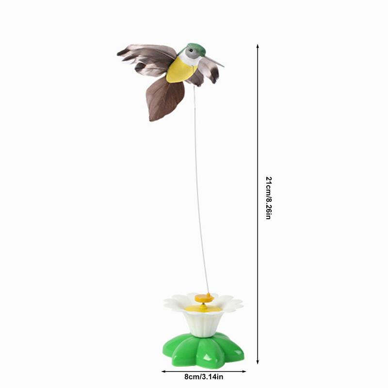 Automatisches elektrisches rotierendes Katzenspielzeug Bunter Vogel Tierform Kunststoff Lustig Haustier Hund Kätzchen Interaktives Spielzeug Haustierspielzeug