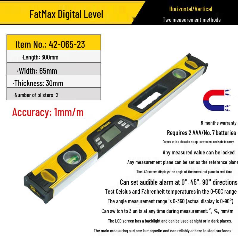 Stanley High-Precision Digital Spirit Level
