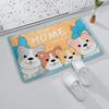 Absorbent Bath Mat Non-Slip Floor Rug Bathroom Kitchen Bedroom Entrance Soft Plush Carpet Cartoon Design
