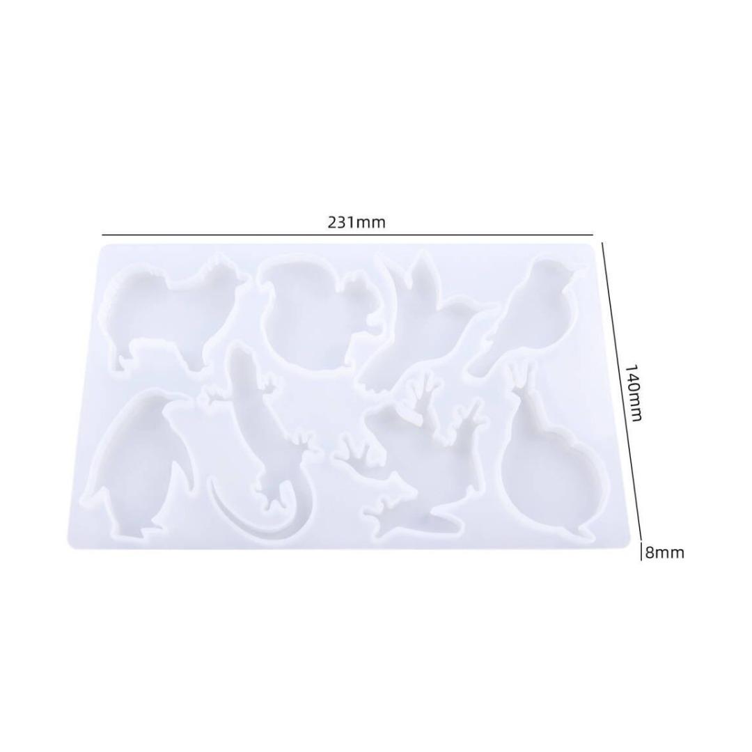 

Силиконовые серьги для ювелирных изделий в виде животных, форма для литья из смолы, кулон, брелок, эпоксидная форма