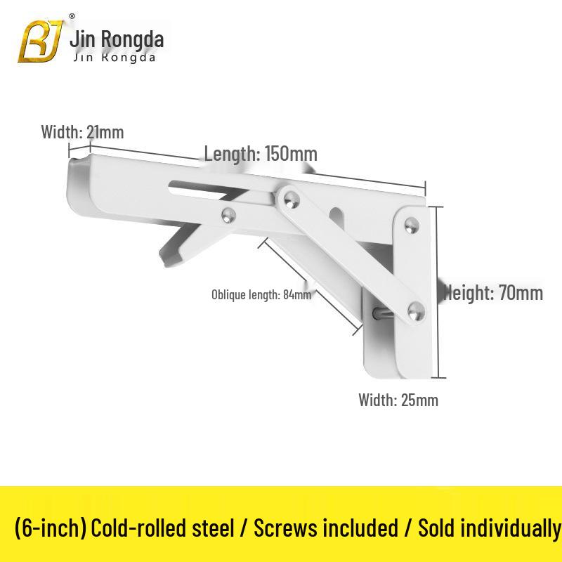 Stainless Steel Foldable Triangle Shelf Bracket Wall-Mounted Storage Rack